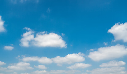 Naklejka na ściany i meble Blue sky and white clouds sky landscape