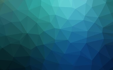 Dark Blue, Green vector low poly texture.