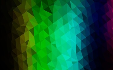 Dark Multicolor, Rainbow vector low poly layout.