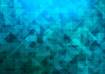 Fototapeta premium Light BLUE vector hexagon mosaic triangle mosaic.