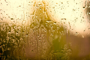 water drops on glass