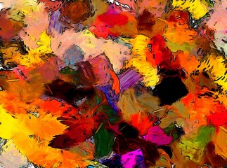 Watercolor, oil, grunge background Texture of strokes of colored paint, blurred spots with brushes of different sizes and shapes.