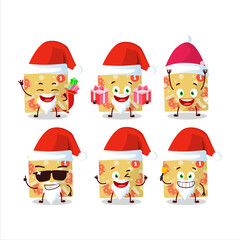 Santa Claus emoticons with 1st december calendar cartoon character