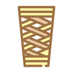 viking cup color icon vector flat illustration