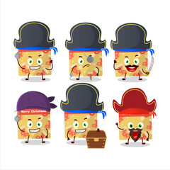 Cartoon character of 1st december calendar with various pirates emoticons
