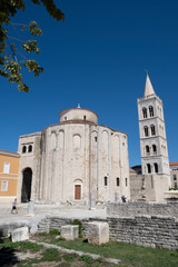 Fototapeta na wymiar Historic center of the Croatian town of Zadar at the Mediterranean Sea, Europe.