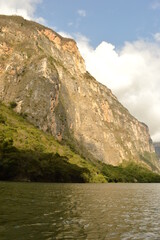 The steep and beautiful Sumidero Canyon in Chiapas, Mexico