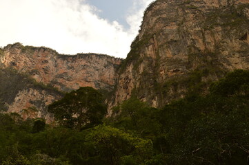 The steep and beautiful Sumidero Canyon in Chiapas, Mexico