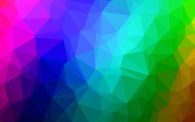 Light Multicolor, Rainbow vector abstract mosaic backdrop.
