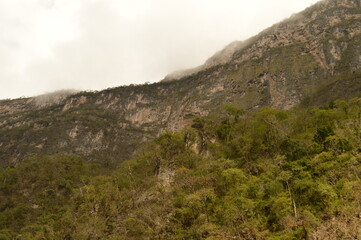 Fototapeta na wymiar The steep and beautiful Sumidero Canyon in Chiapas, Mexico