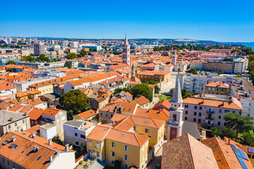 Fototapeta na wymiar Aerial view of the Old Town of Zadar, Croatia