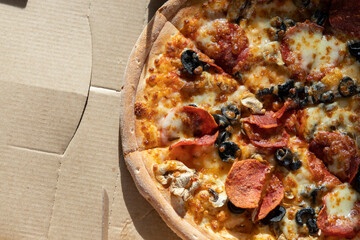 A hot delicious Italian pizza