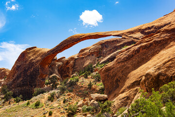 Landscape Arch in Arches National Park in the USA