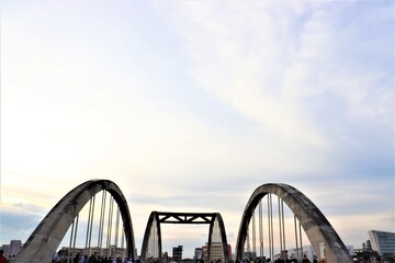 Bridge at Hatirjhil lake in Dhaka