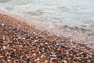 Pure clear turquoise water of the adriatic sea - snorkeling - swimming and sunbathing on ocean