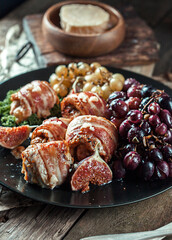 dessert with nuts and raisins