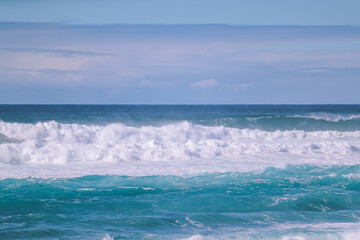 Waves on the North Shore in Winter, Oahu, Hawaii