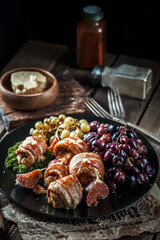 grilled meat with vegetables