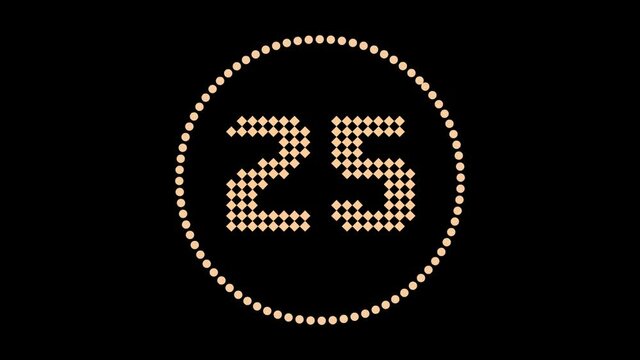 30 second countdown timer with milli second digit in led panel style