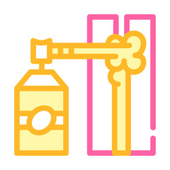 gap filling by foam color icon vector illustration