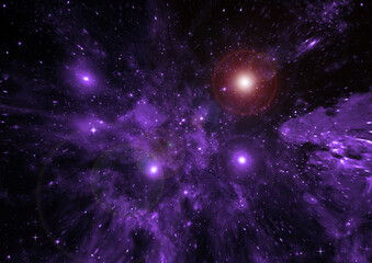 galaxy in a free space. 3D rendering