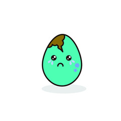 Sad Easter egg Illustration