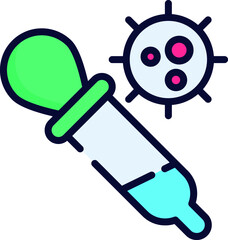 medicine dropper vector icon, Medical and corona virus icon