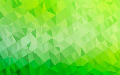 Fototapeta premium Light Green vector triangle mosaic texture.