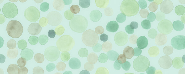 Seamless Circle Texture. Watercolour Eucalyptus  © Yasna