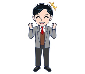 Male teacher in a gray jacketA