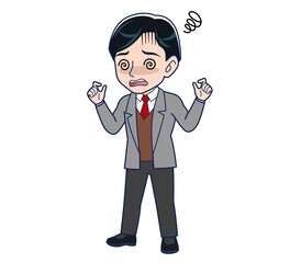 Male teacher in a gray jacketA