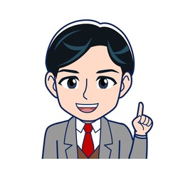 Male teacher in a gray jacketA