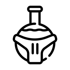flask with liquid line icon vector illustration