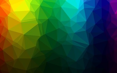 Dark Multicolor, Rainbow vector polygonal template.