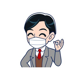 Male teacher in a gray jacketA