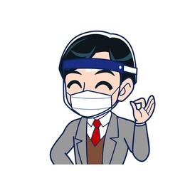 Male teacher in a gray jacketA