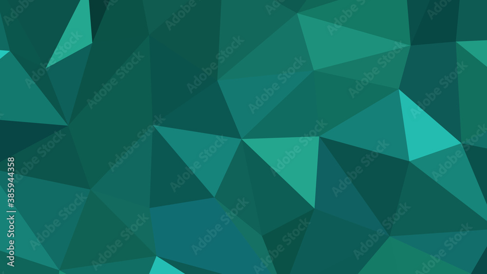 Wall mural Light sea green abstract background. Geometric vector illustration. Colorful 3D wallpaper.