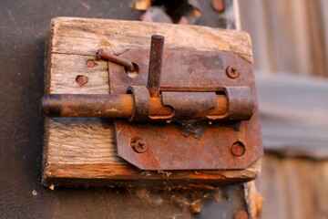 old rusty padlock