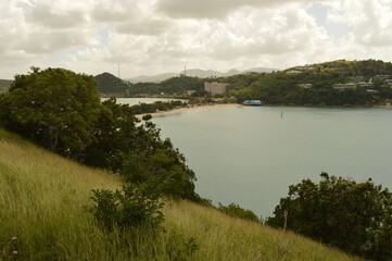 Fototapeta na wymiar The islands and beaches of the Caribbean paradise on Antigua and Barbuda