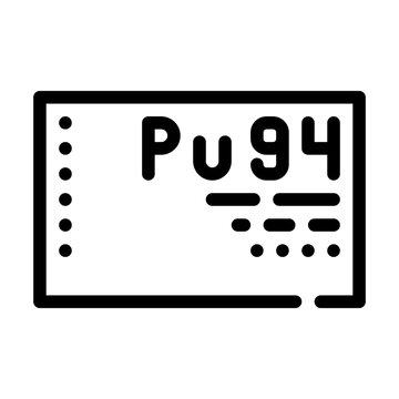 recommend clip art: plutonium element line icon vector black illustration