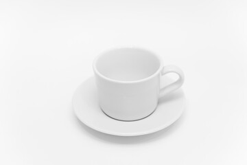 white cup on white background
