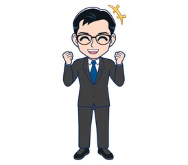 Obraz premium man wearing glasses in formal suits