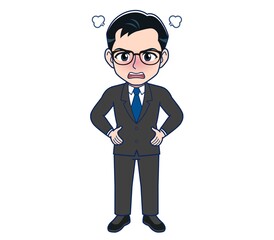 man wearing glasses in formal suits