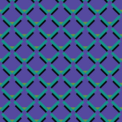Vector seamless pattern texture background with geometric shapes, colored in purple, blue, green, black colors.