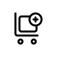 Fototapeta premium Cargo add box delivery Icon, Logo, Vector