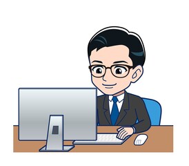 man wearing glasses in formal suits