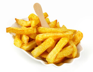 French Fries - Fast Food on white Background - Isolated