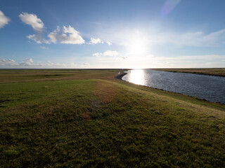 The Wadden Sea, Kammerslusen, Ribe, Danmark - July 2020