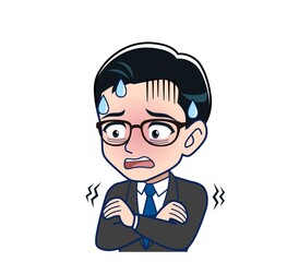 man wearing glasses in formal suits