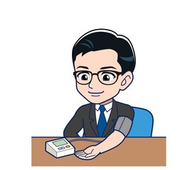 man wearing glasses in formal suits